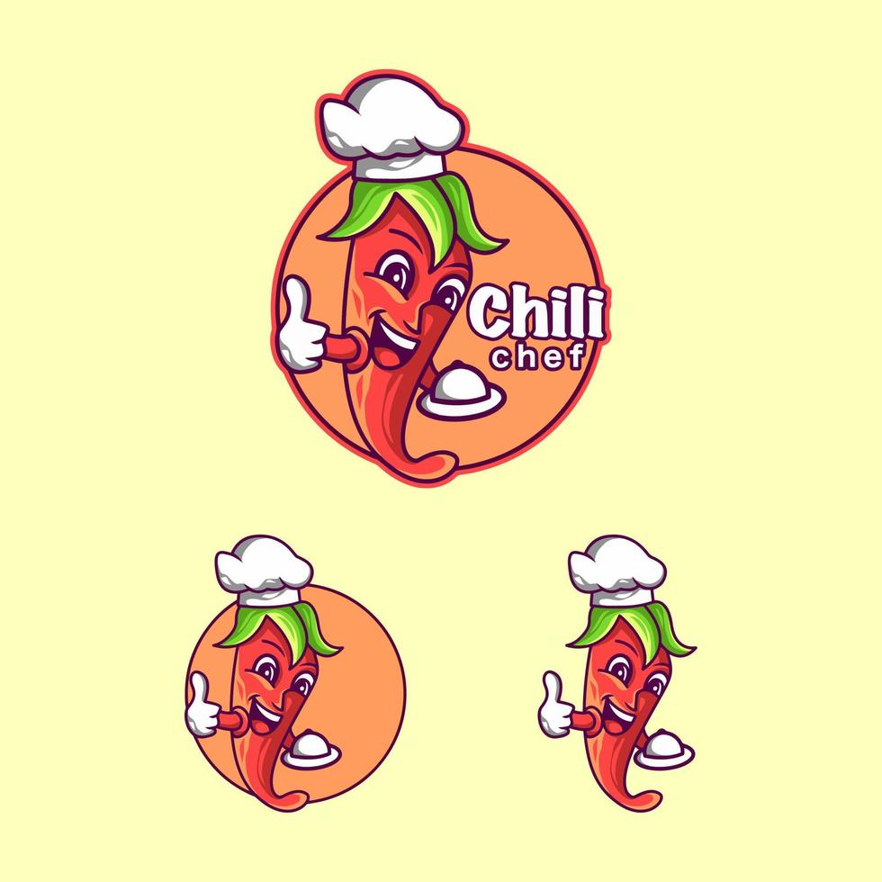 chili chef karakter vector