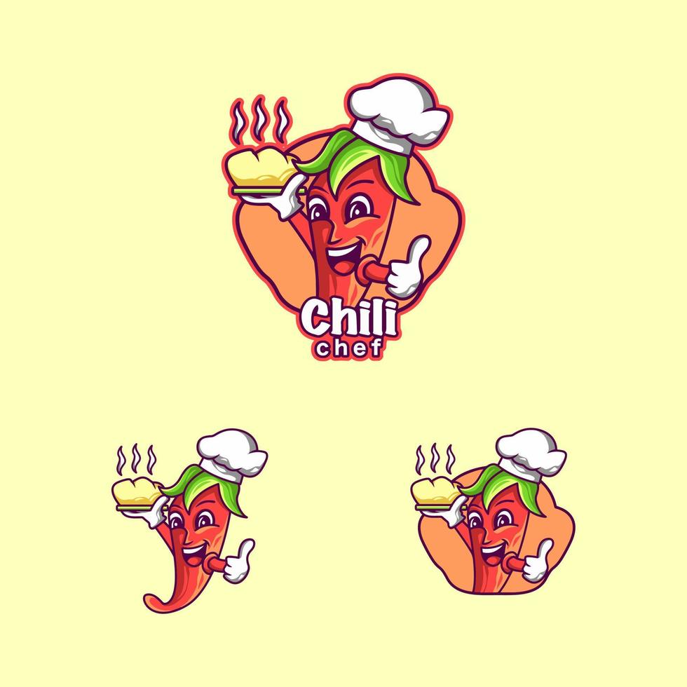 chili chef karakter vector