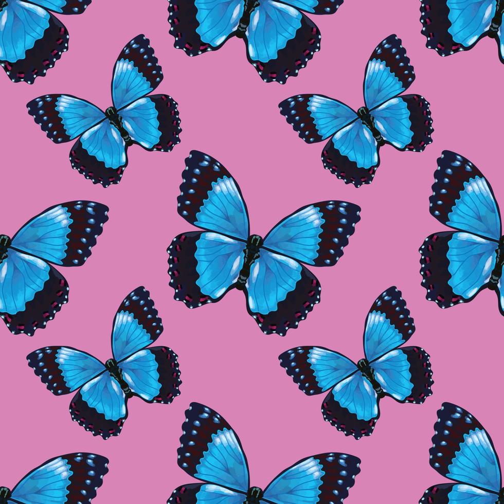 bloemen en vlinders naadloos patroon vectorontwerp vector