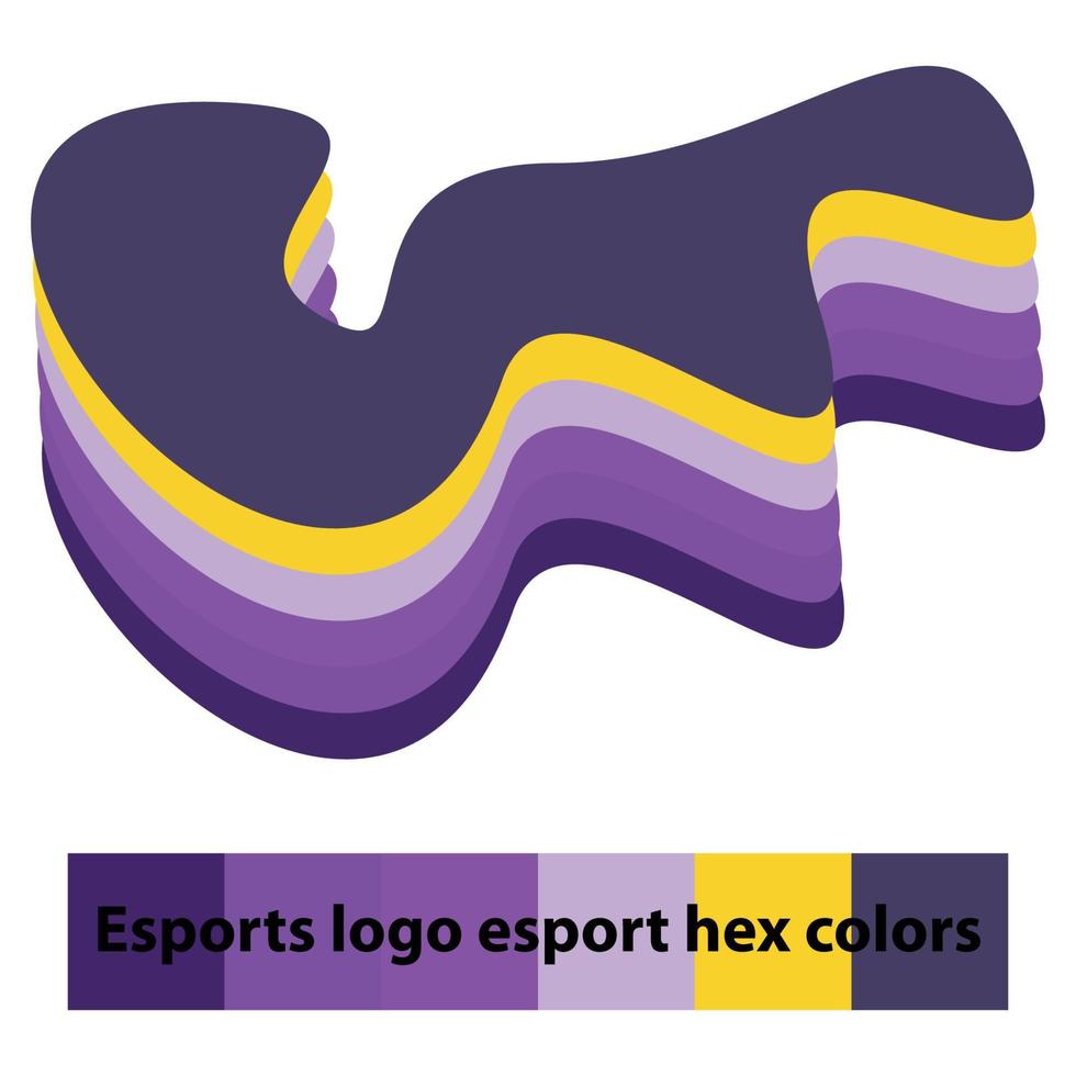 esports-logo hex-kleuren vector