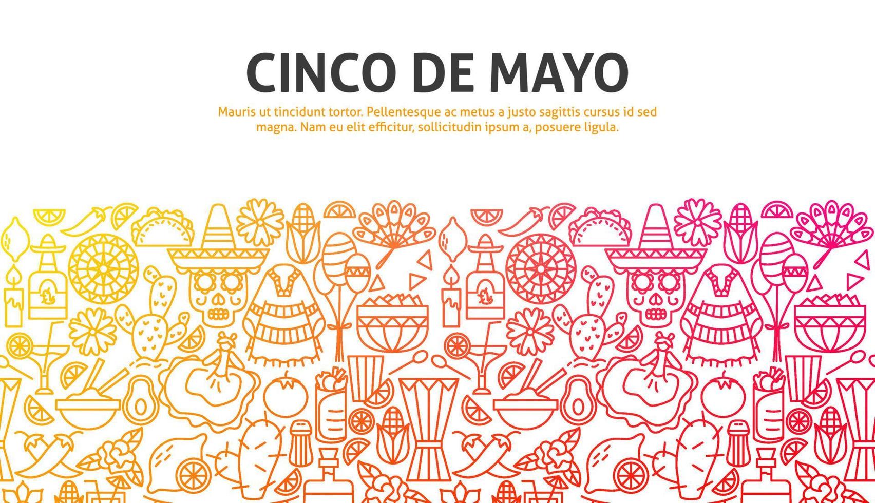 cinco de mayo schets concept vector