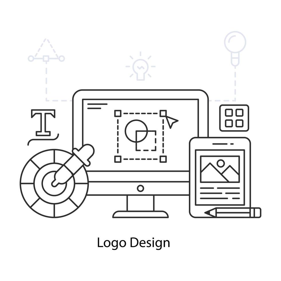 logo ontwerp illustratie, bewerkbare vector