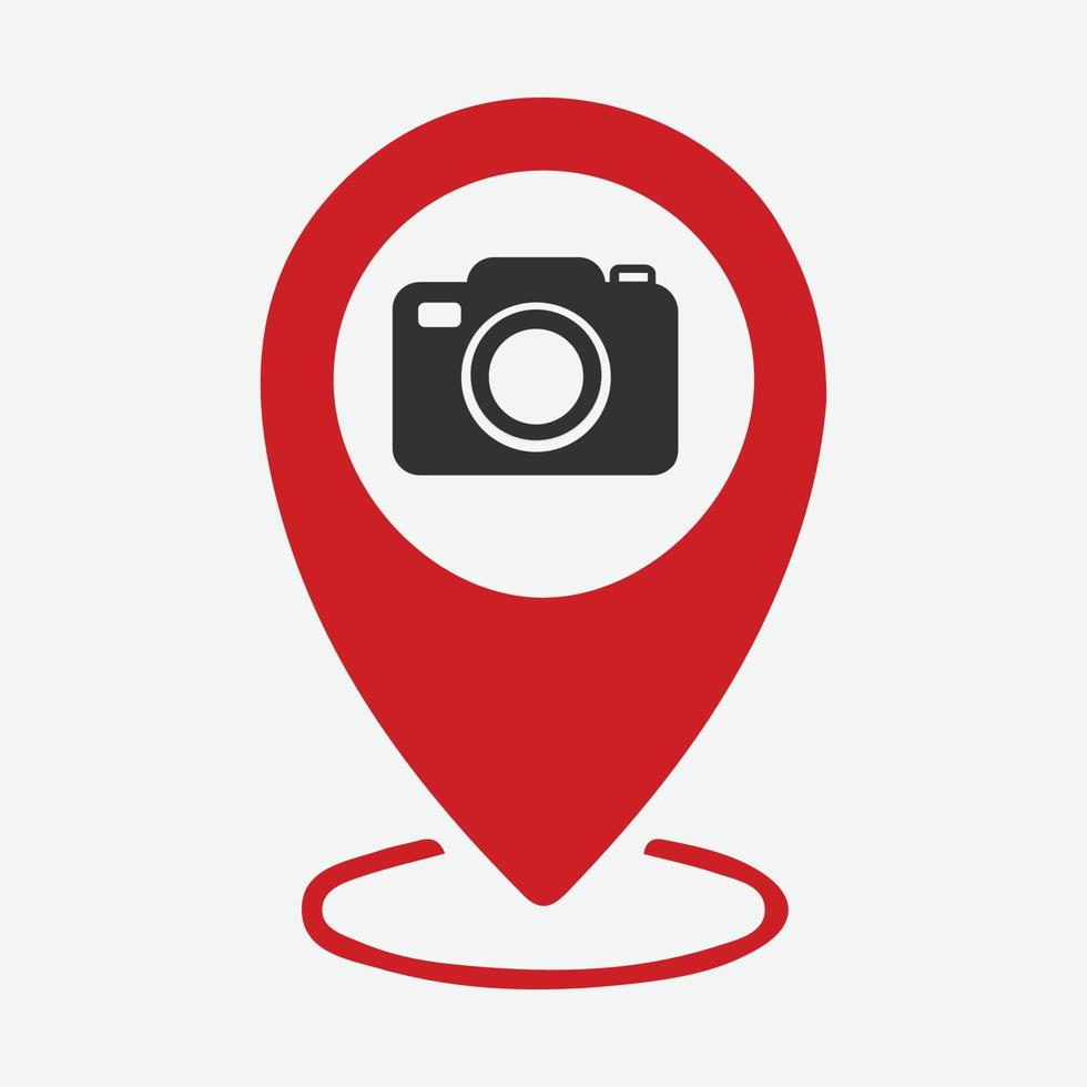 camera gps pictogram platte vector