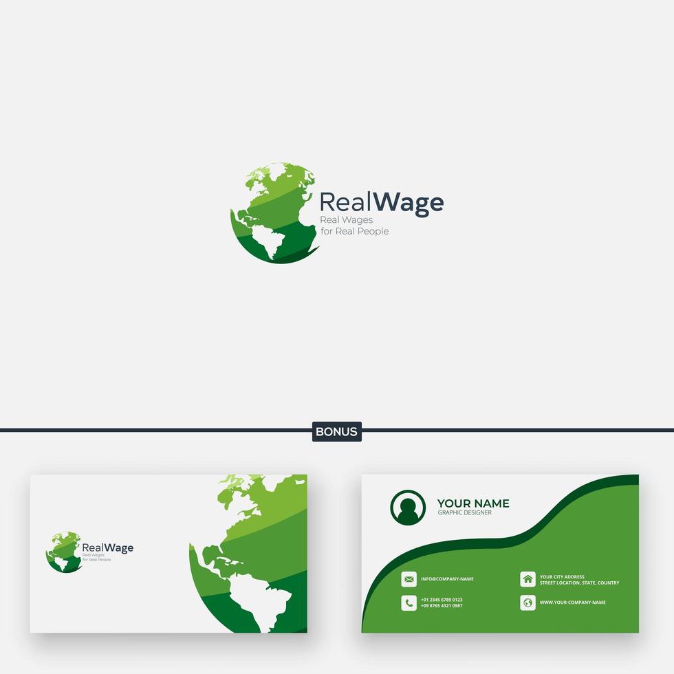 wereld groen globaal logo natuur vector