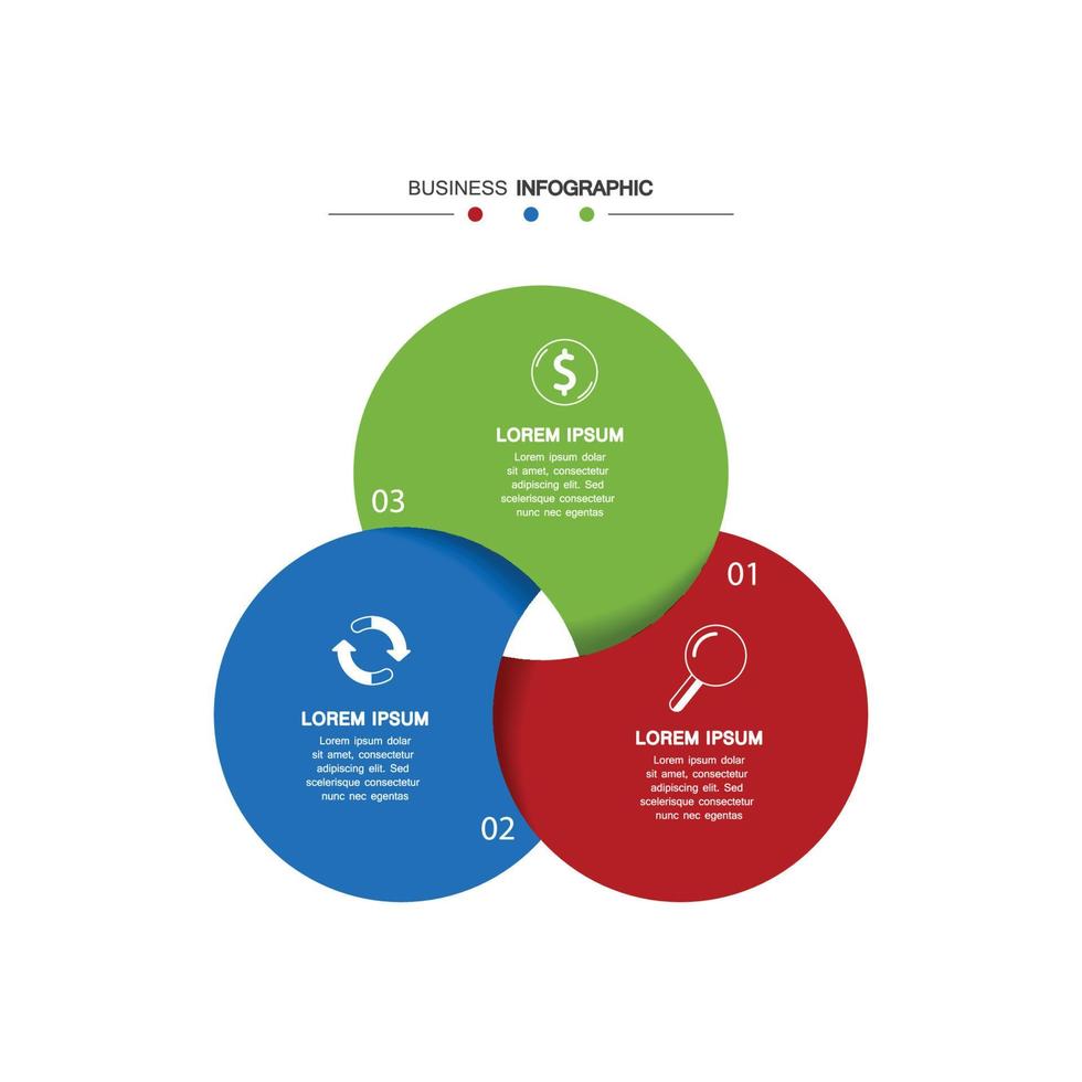 cirkelelement met papierpictogram en teksthouder om wit papier te omcirkelen. functies voor bedrijfsontwikkeling. infographic ontwerpsjablonen. vectorillustratie. vector