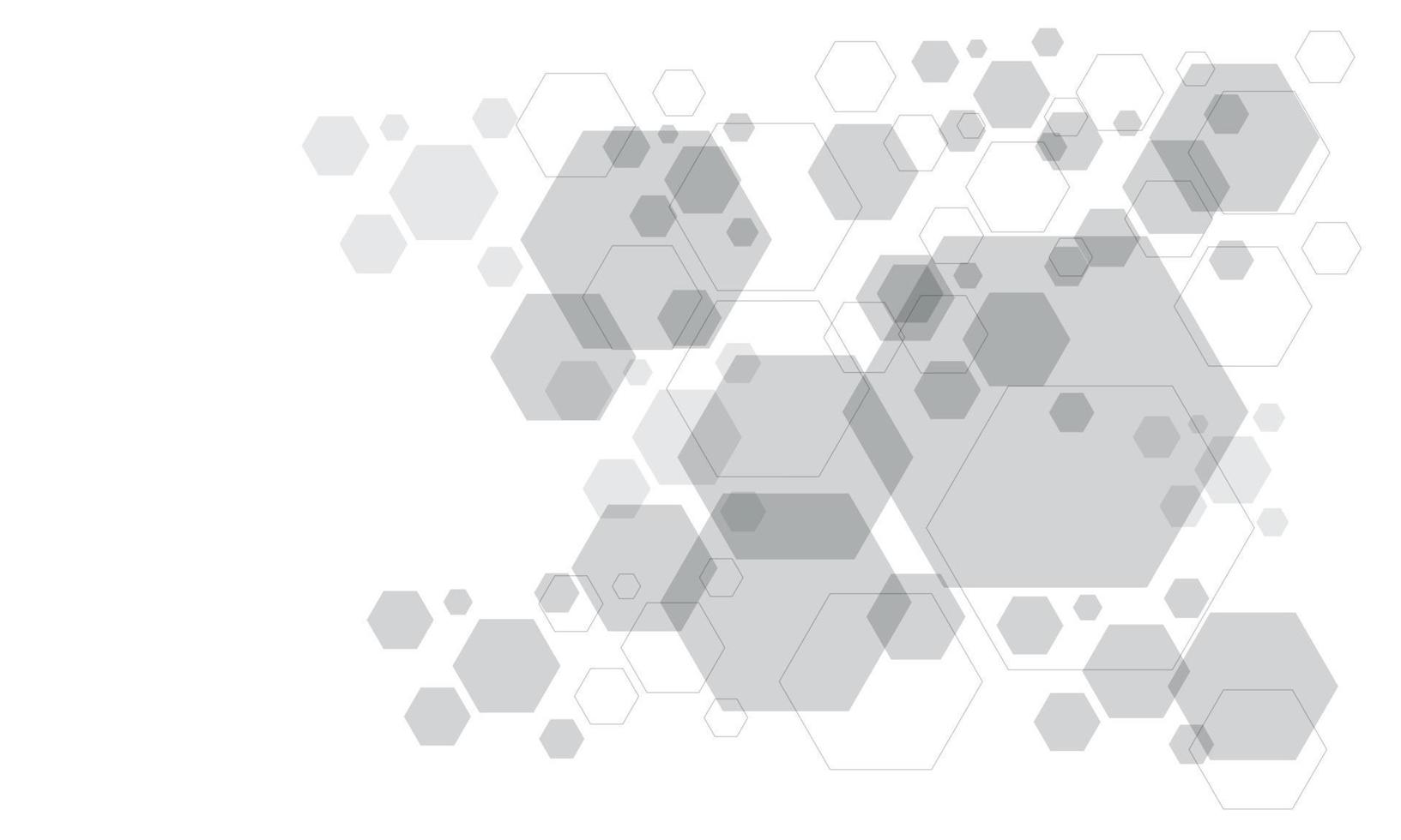 abstracte grijze zeshoek veelhoek op wit ontwerp moderne futuristische achtergrond vector
