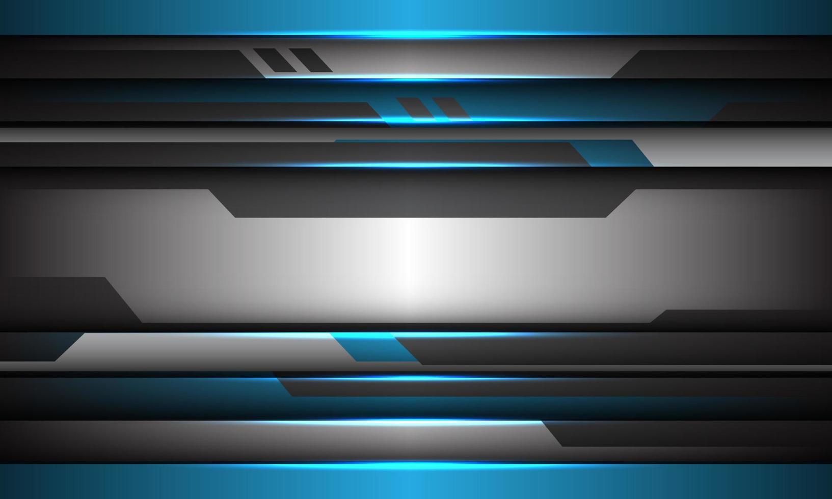 abstract blauw zilver cyber geometrisch ontwerp moderne technologie futuristische achtergrond vector