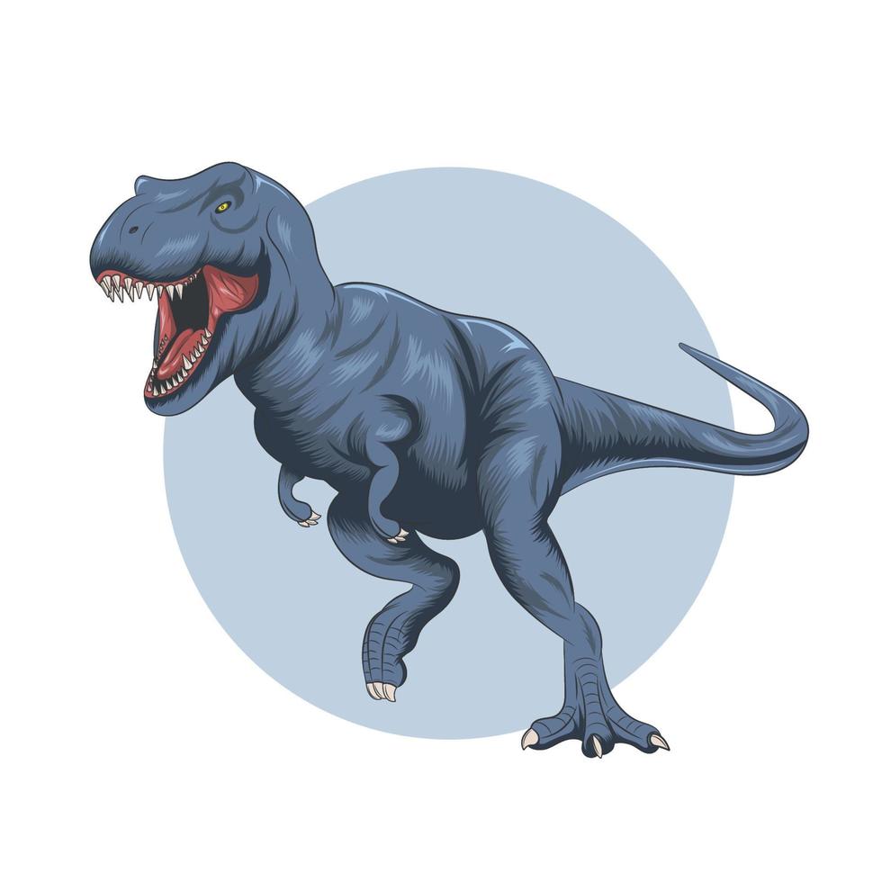 boze blauwe dinosaurus vectorillustratie vector