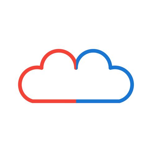 Cloud pictogram ontwerp vector