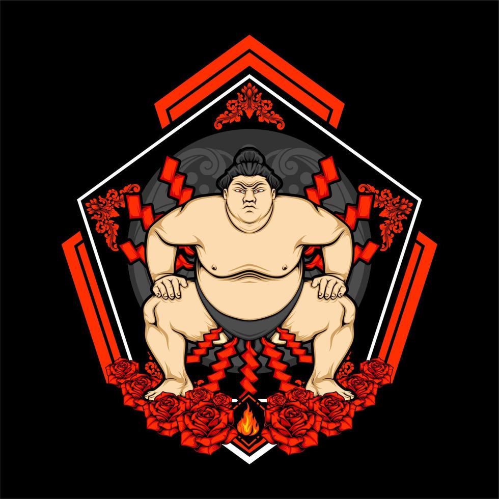 Japanse sumo illustratie vector