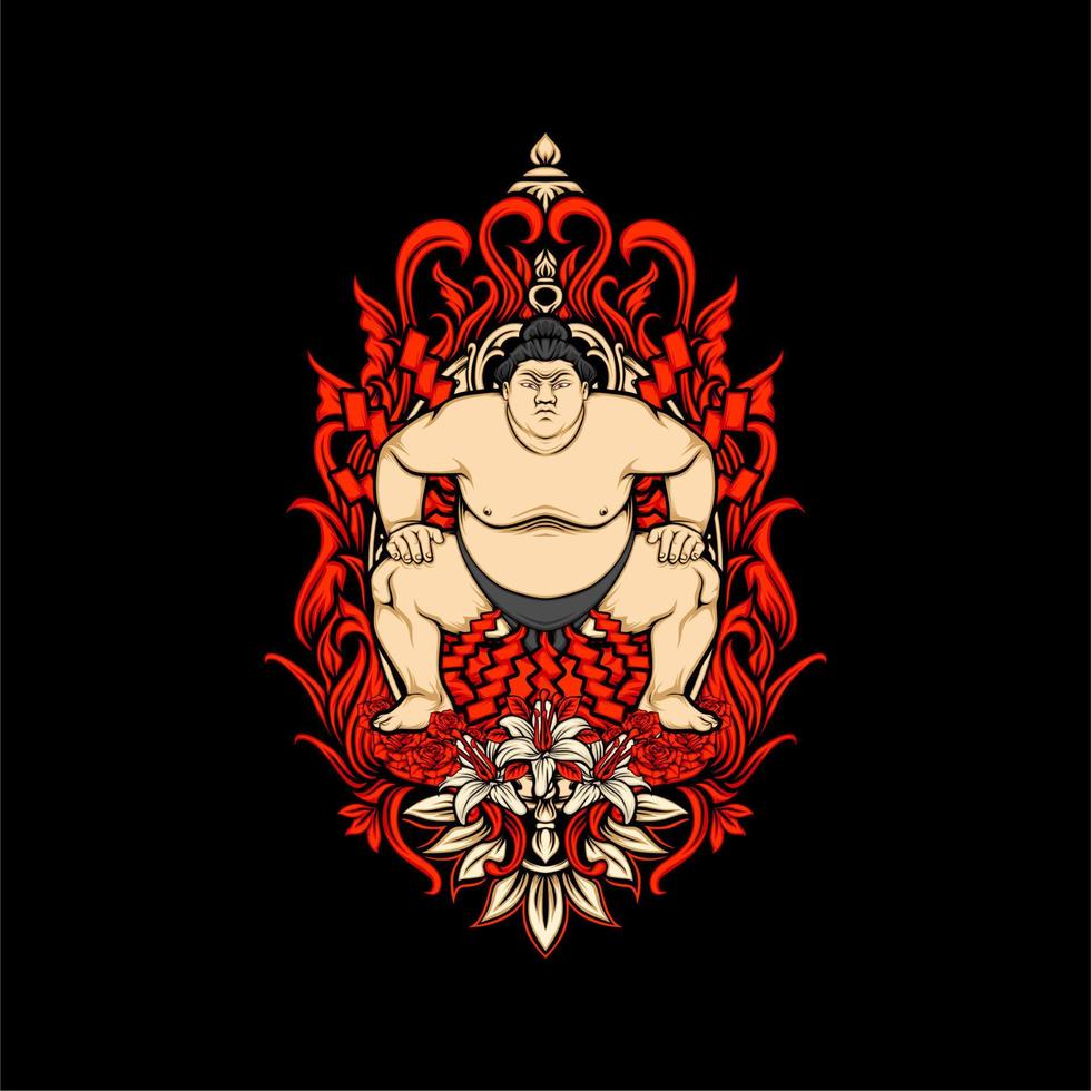 Japanse sumo illustratie vector