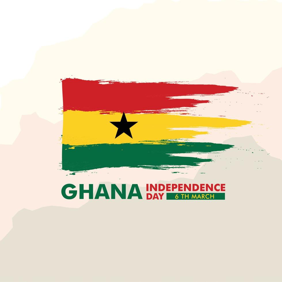 ghana vlag penseelstreken handgetekende vector