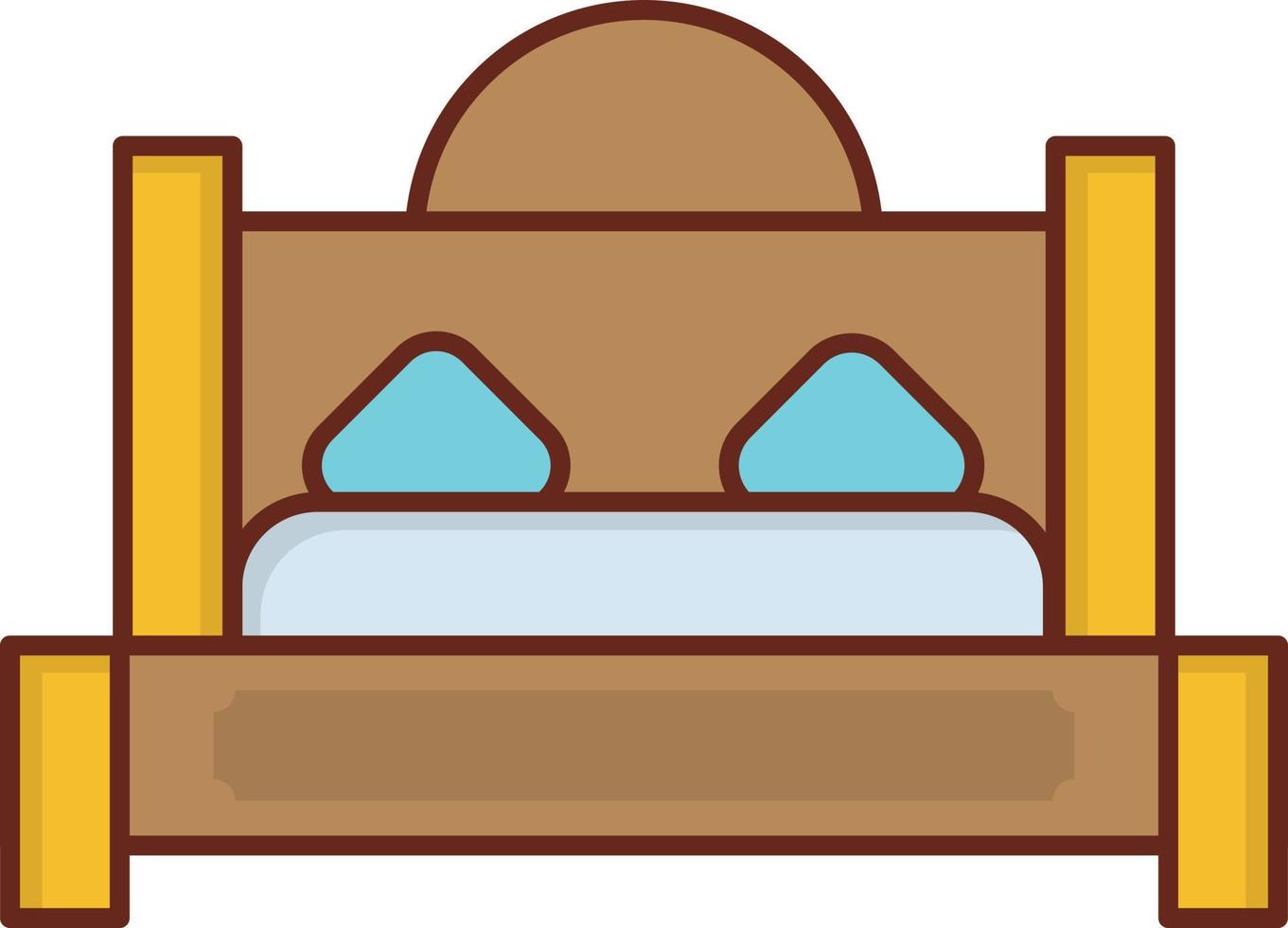 bed vectorillustratie op een transparante achtergrond. premium kwaliteit symbolen. vector lijn egale kleur pictogram voor concept en grafisch ontwerp.