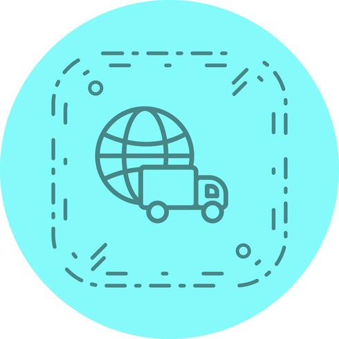 Wereldwijde levering pictogram ontwerp vector