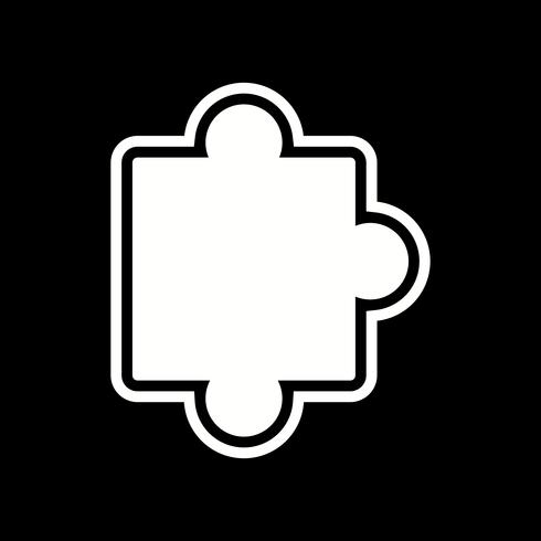 Puzzel stuk pictogram ontwerp vector