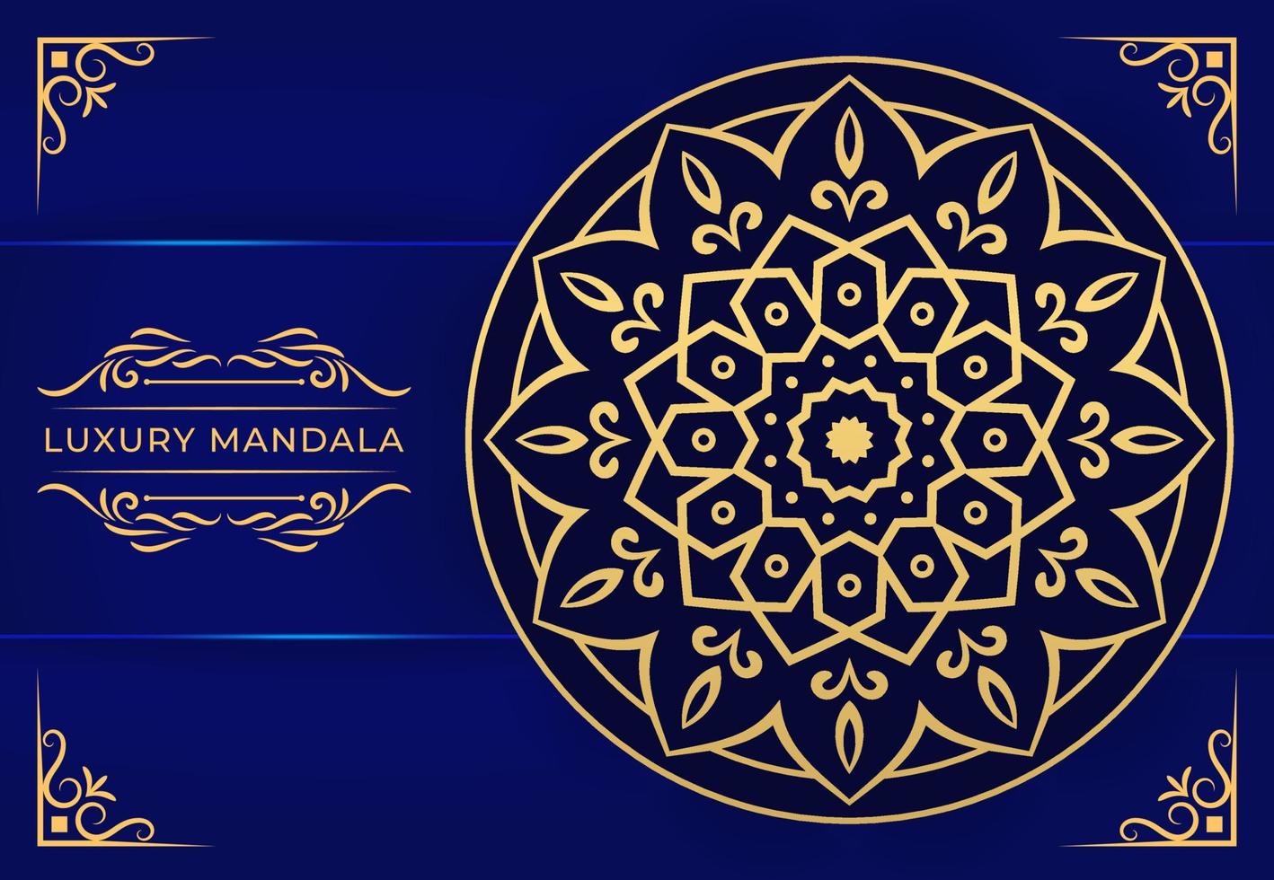 luxe abstracte gouden kleur mandala achtergrond vector. islamitische mandala koninklijke patroon voor kaart, sjabloon, bruiloft, uitnodiging, decoratie, ramadan, tattoo design. etnisch ontwerp vector