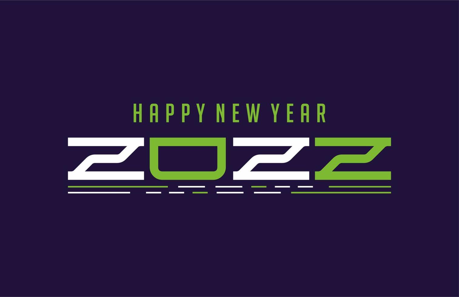 gelukkig nieuwjaar 2022 eenvoudige v... vector