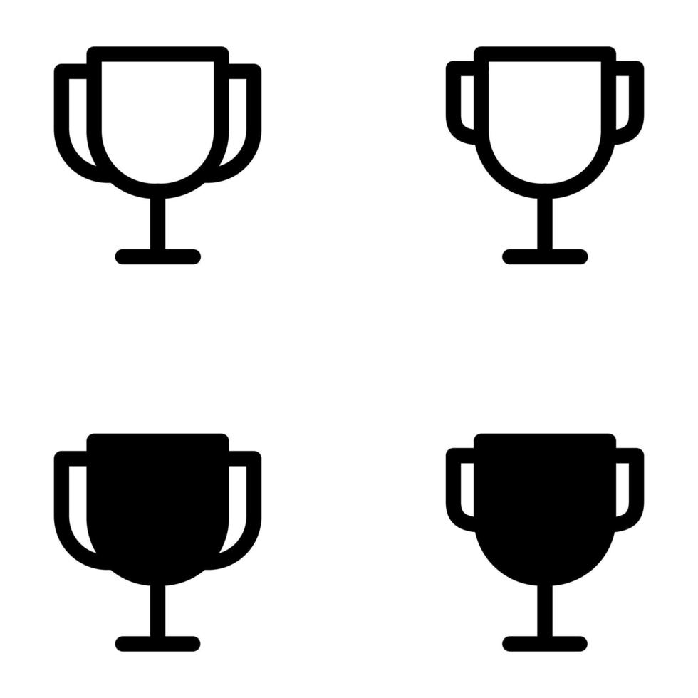 prijswinnaar zwart pictogram ontwerp. kampioen teken. leiderschap gelukkig succesvol. overwinning prijs tropy grafisch ontwerp symbool. vectorillustratie. vector