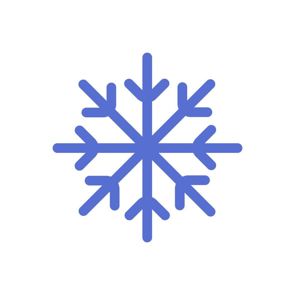 sneeuwvlok winter set van blauwe geïsoleerde pictogram silhouet op witte achtergrond vectorillustratie. vector