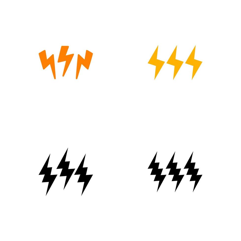 bliksem, elektrisch vermogen vector logo ontwerpelement. energie en donder elektriciteit symbool concept. bliksemschicht teken in de cirkel. flash vector embleem sjabloon. power hoge snelheid logotype