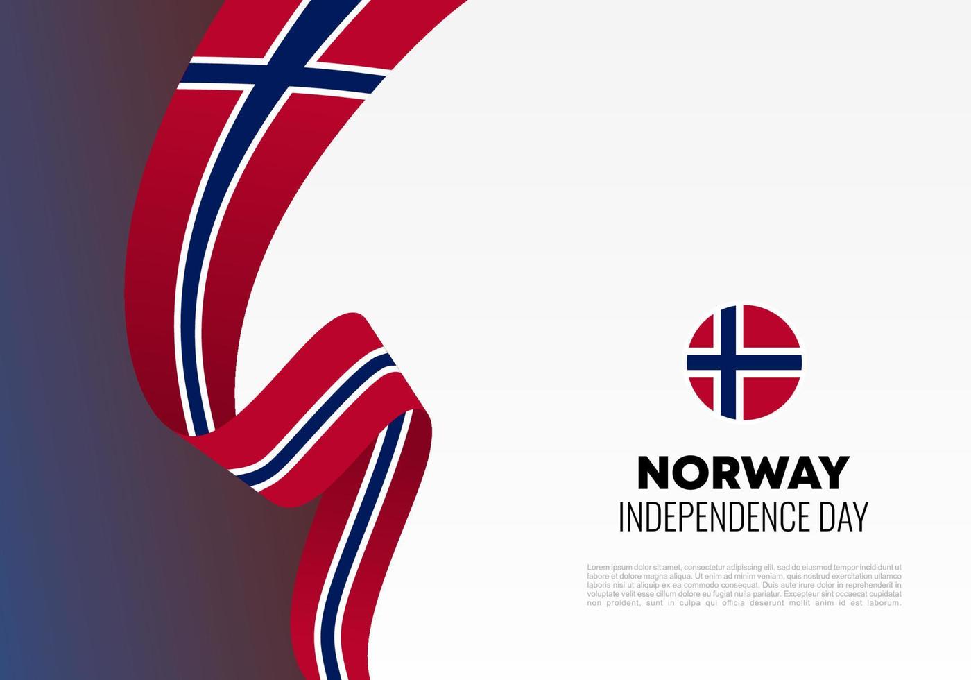 Noorwegen onafhankelijkheidsdag achtergrond poster voor nationale viering vector