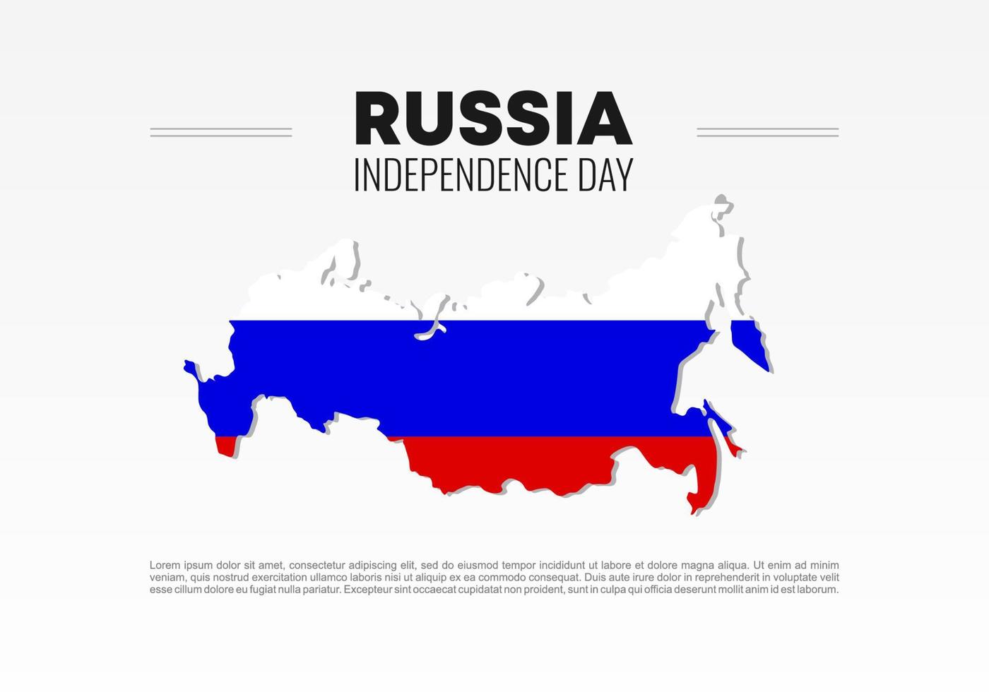 rusland onafhankelijkheidsdag achtergrond banner poster vector