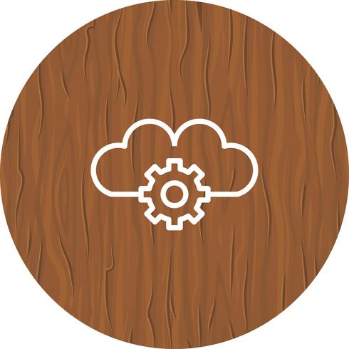 Cloud instellingen pictogram ontwerp vector