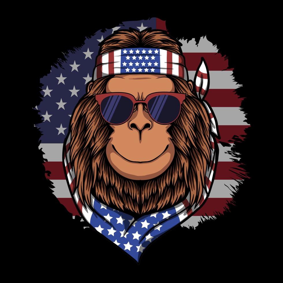 bigfoot accessoires amerika vectorillustratie vector