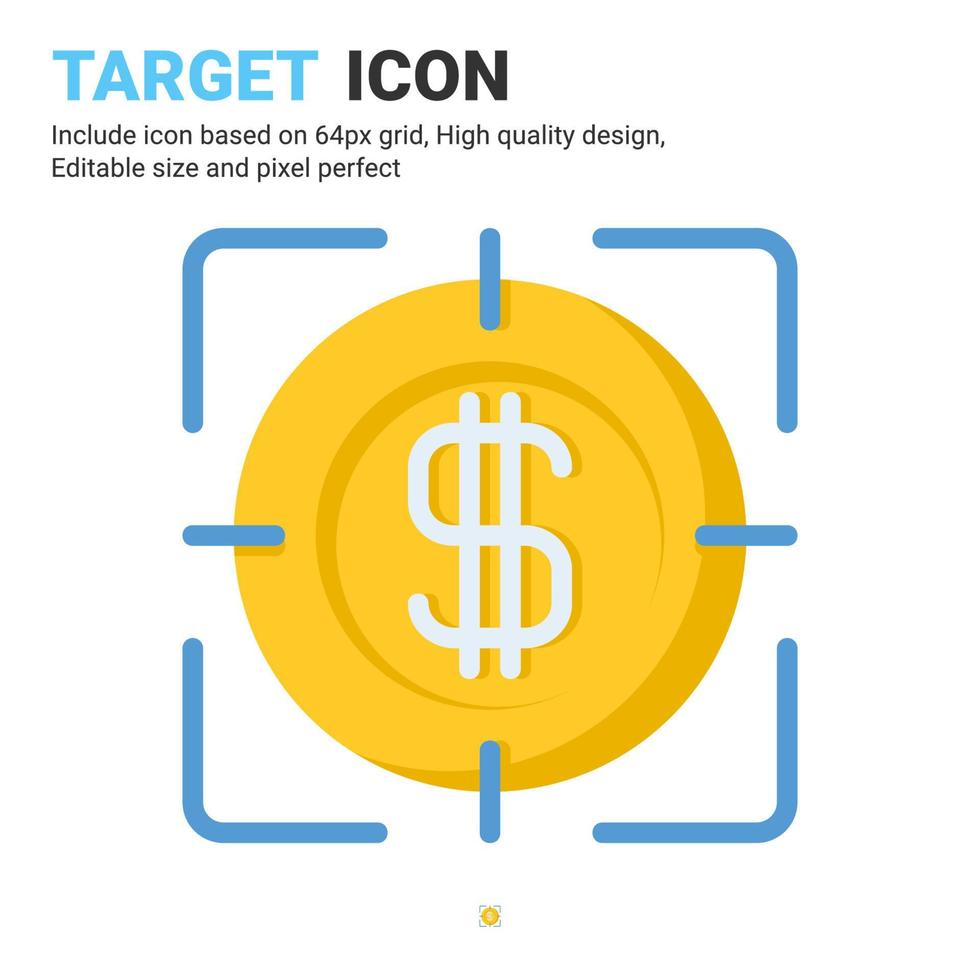 doelpictogram vector met egale kleurstijl geïsoleerd op een witte achtergrond. vector illustratie missie, doelen teken symbool pictogram concept voor zaken, financiën, industrie, bedrijf, apps, web en project