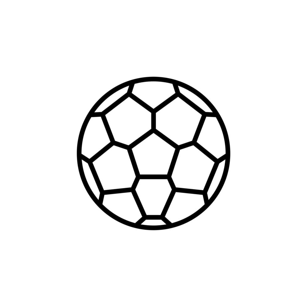 voetbal, voetbal, sport, bal, spel lijn pictogram, vector, illustratie, logo sjabloon. geschikt voor vele doeleinden. vector