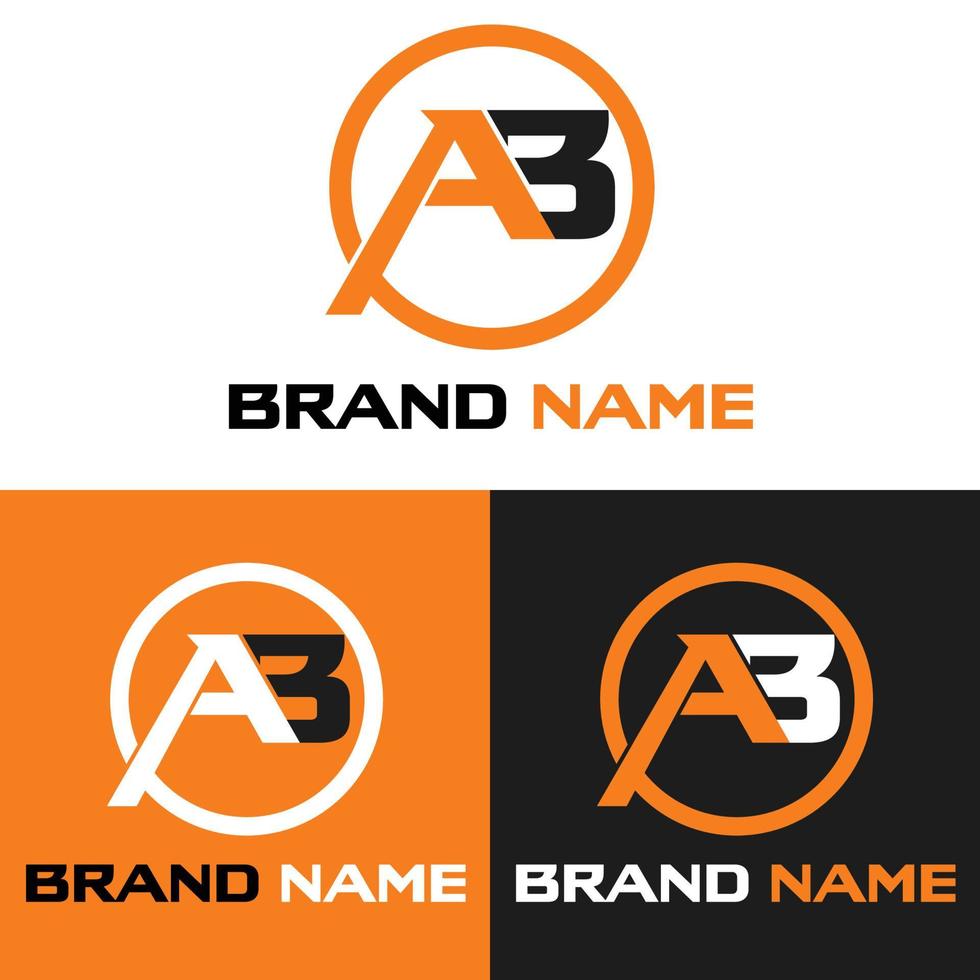 ab letter logo-minimaal logo-ontwerp vector