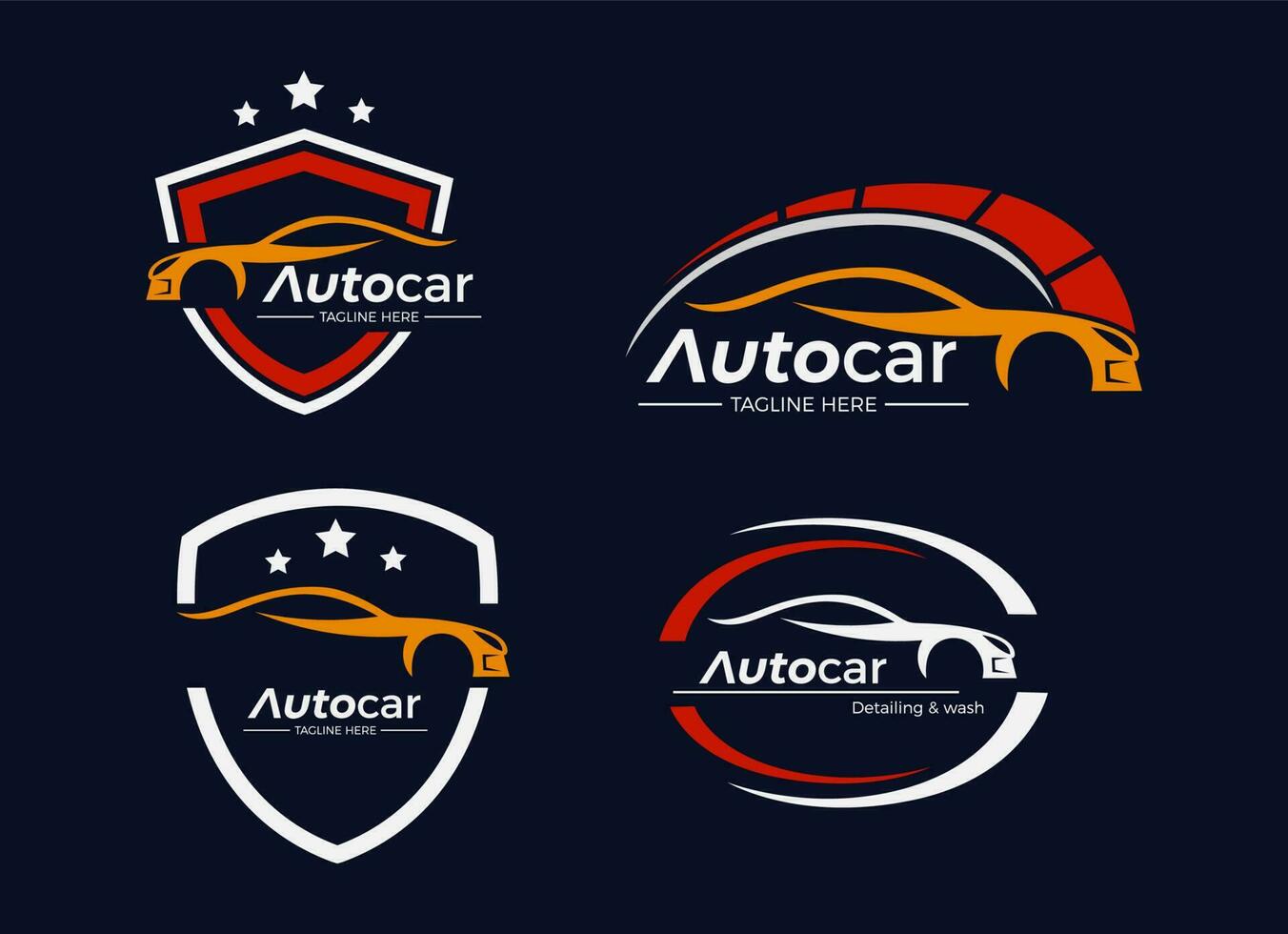 inspiratie voor auto-logo-ontwerp vector