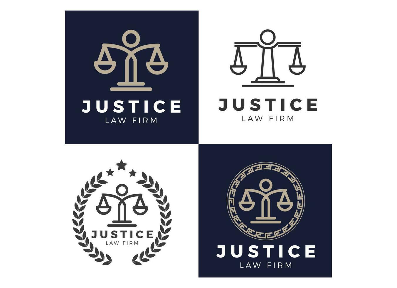 advocatenkantoor justitie logo ontwerp inspiratie. vector