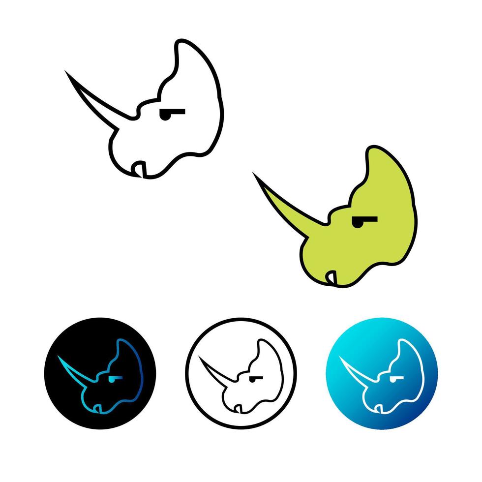 centrosaurus dinosaurus hoofd pictogram illustratie vector