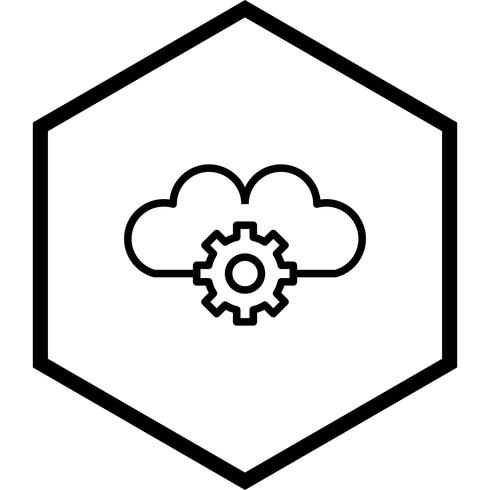 Cloud instellingen pictogram ontwerp vector