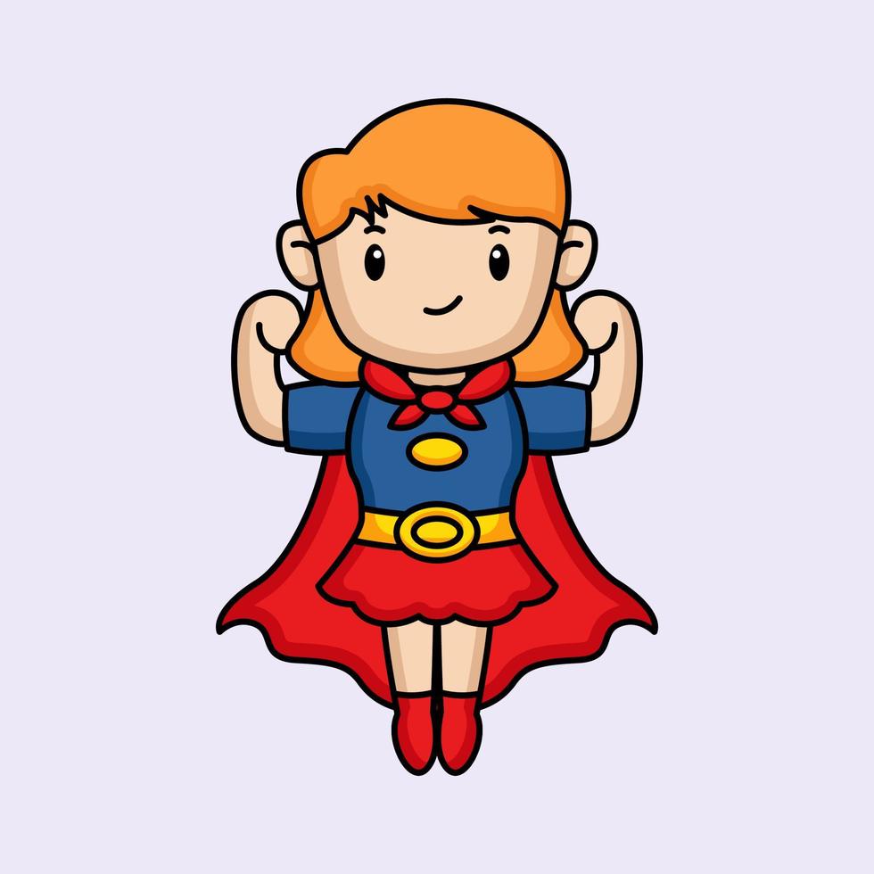 super meisje mascotte vector