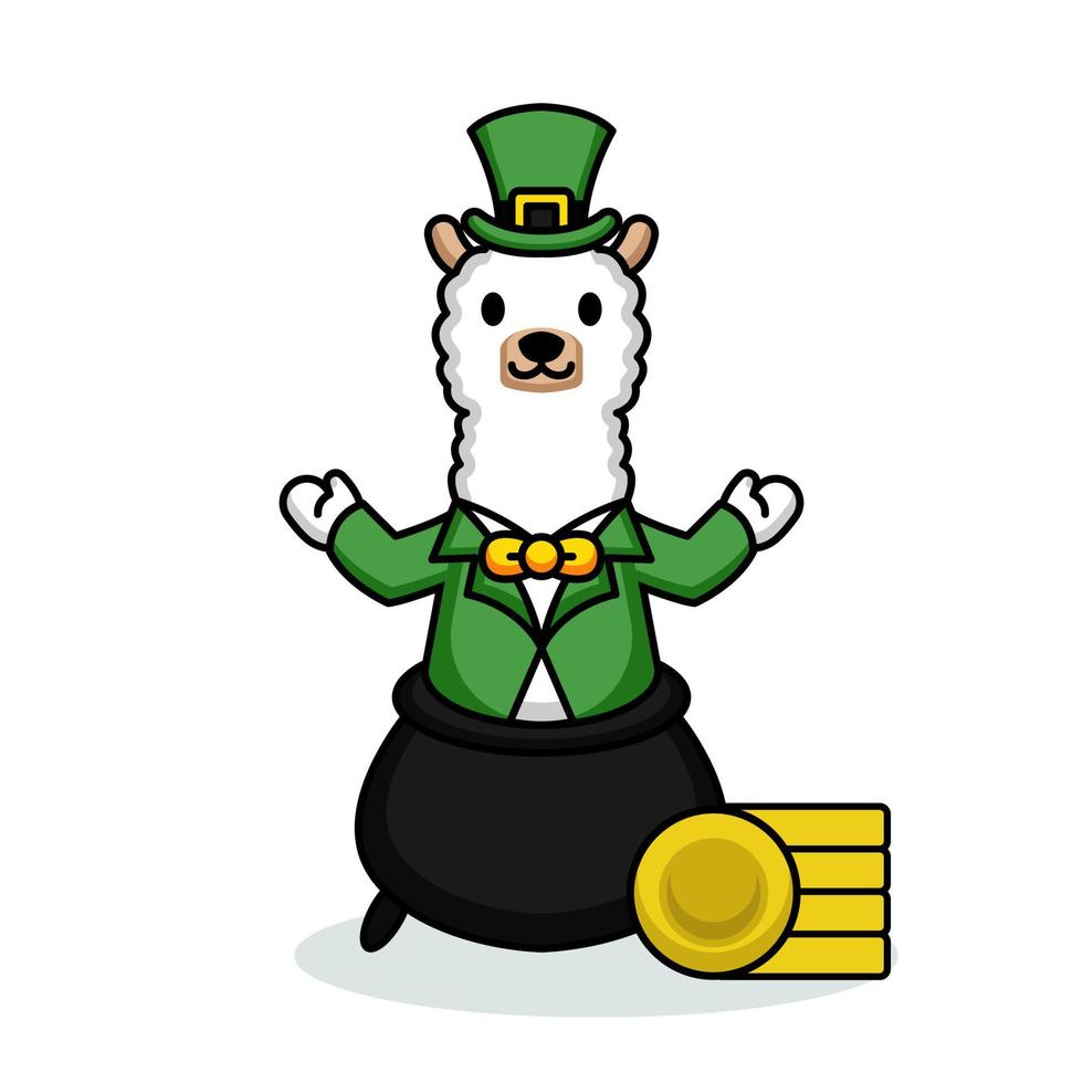 lama st.patrick dag vector