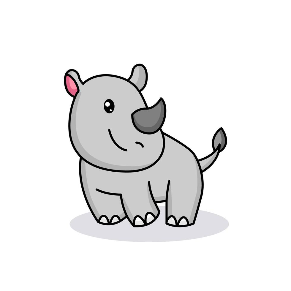 schattige kleine nijlpaard vector