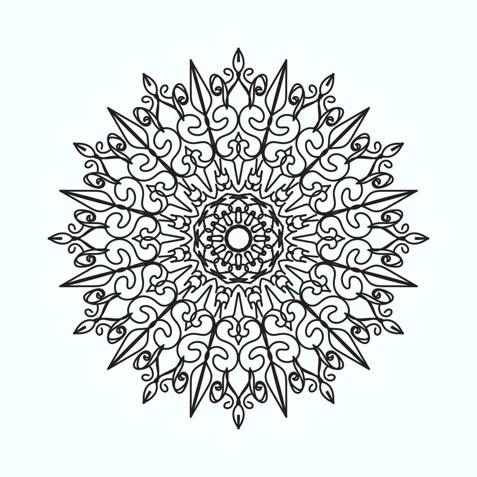 handgetekende mandala. decoratie in etnisch oosters doodle ornament vector