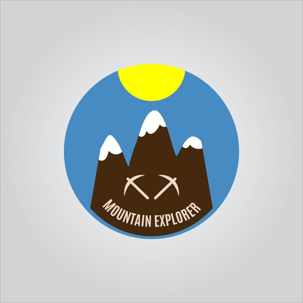 bergexpeditie-logo en bergverkenner-logo vector