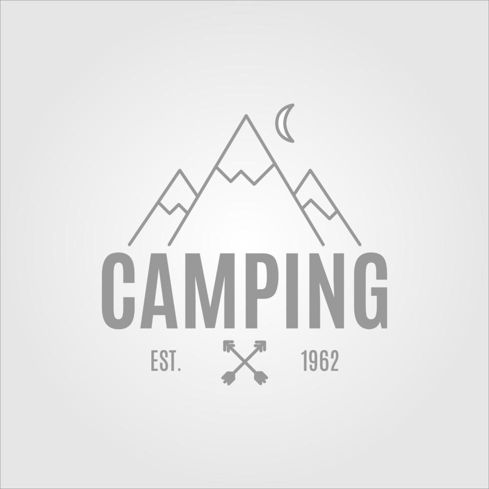 outdoor camping-logo. wandelen in bergen en bossen vector