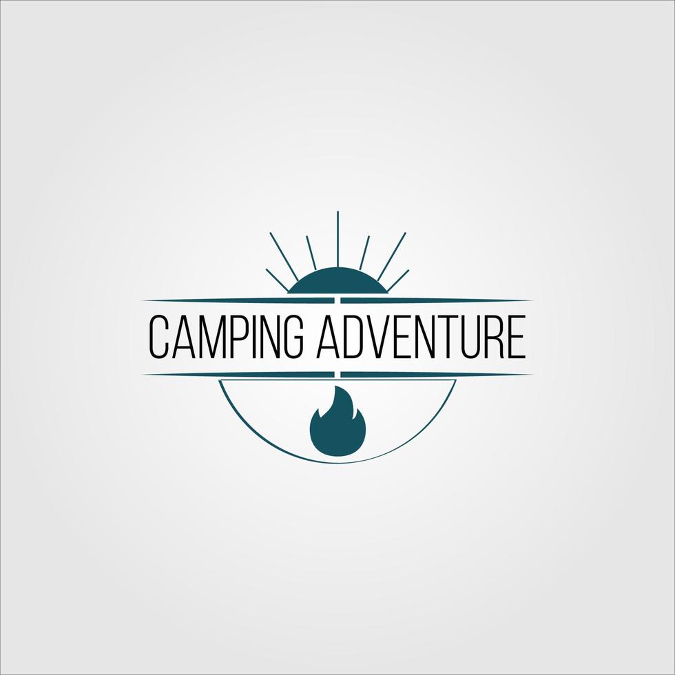 vector camping logo. kamperen in de bergen en bos natuur