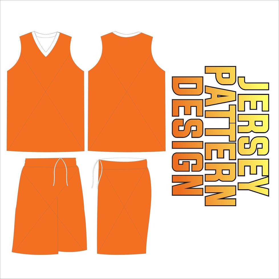 stof textielpatroonontwerp voor sportshirts, mockup voor het afdrukken van voetbaltruien voor voetbalclubs. uniforme voor- en achterkant vector