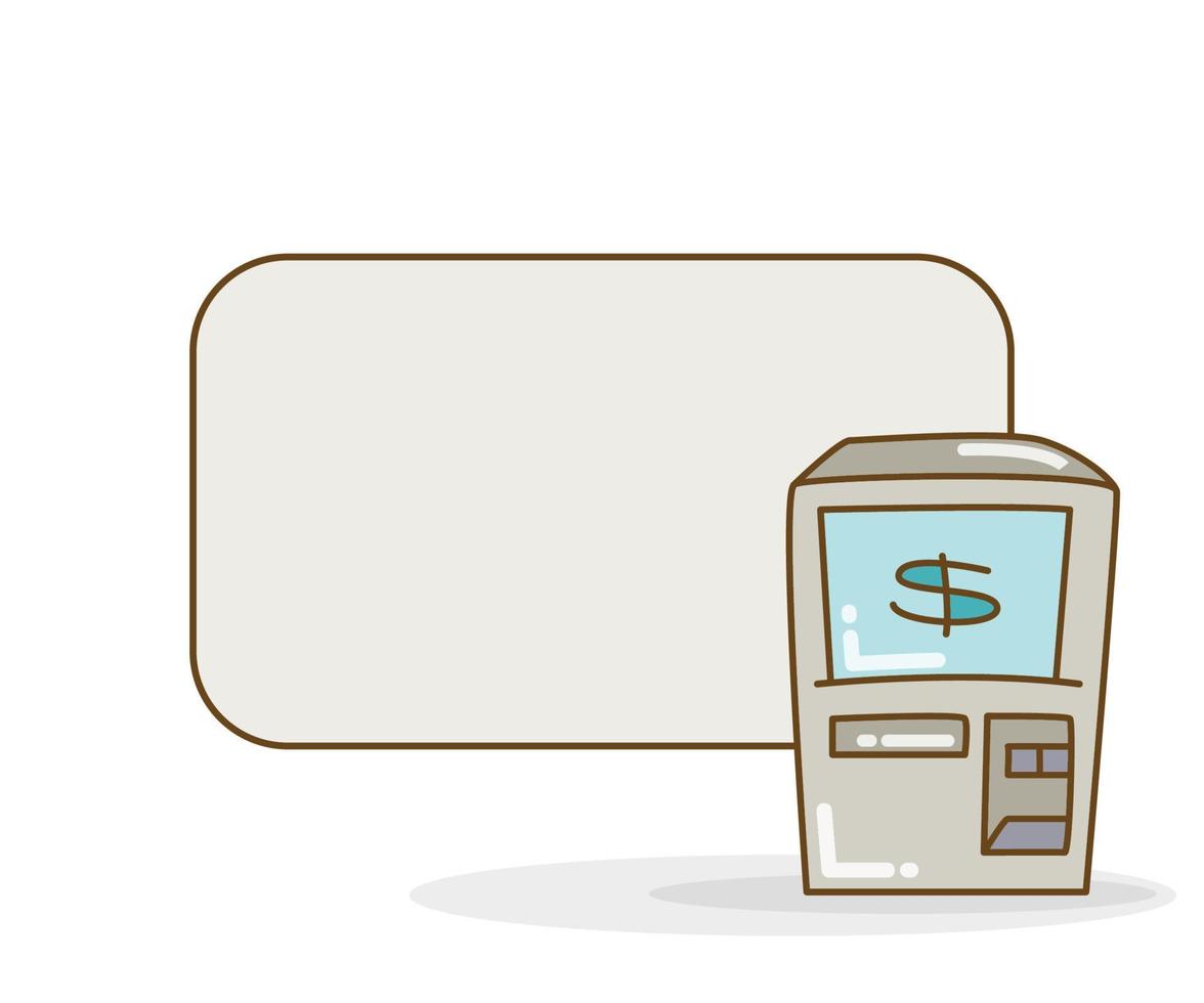 lege notitie met geldautomaat vectorillustratie vector