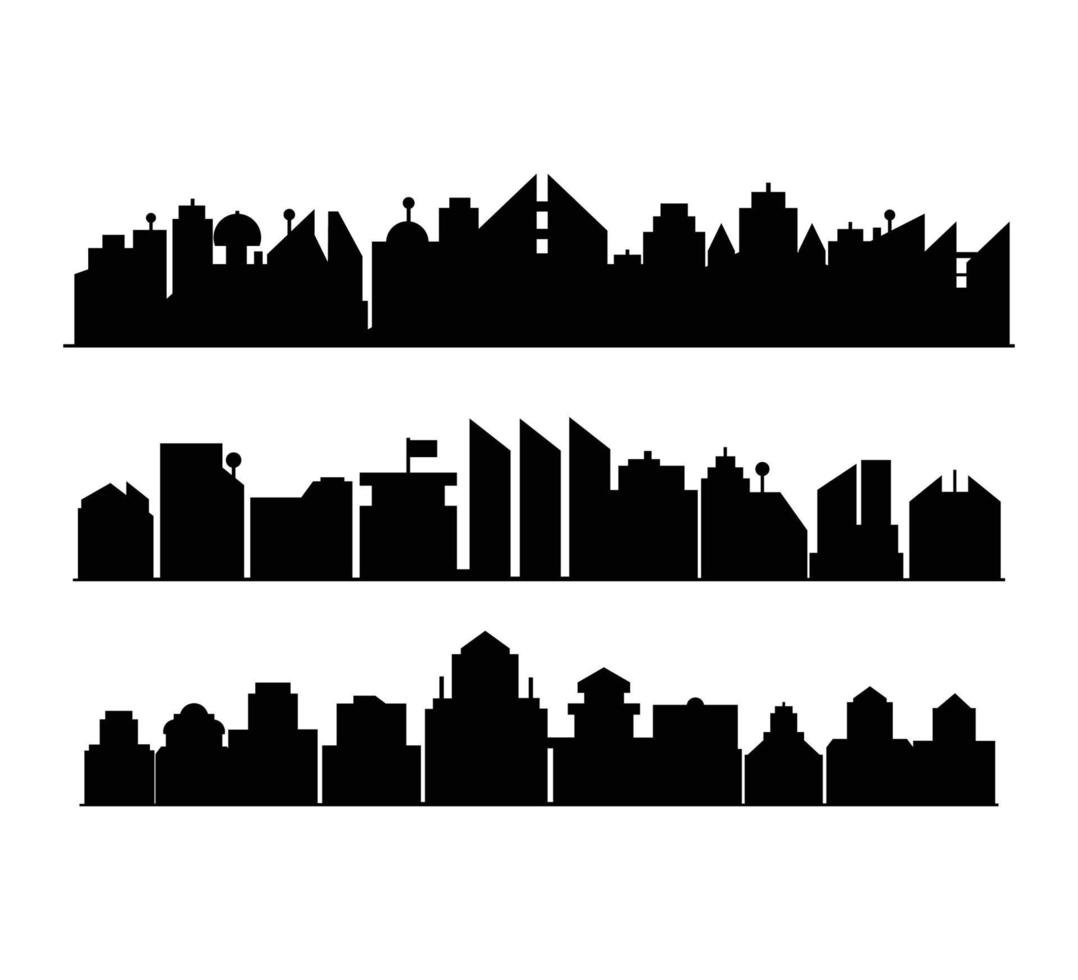 silhouet stadsgezicht vectorillustratie vector