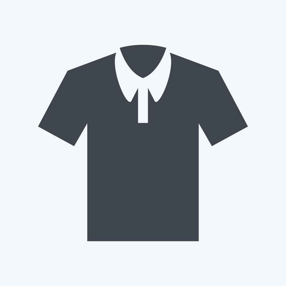 casual shirt pictogram in trendy glyph-stijl geïsoleerd op zachte blauwe achtergrond vector