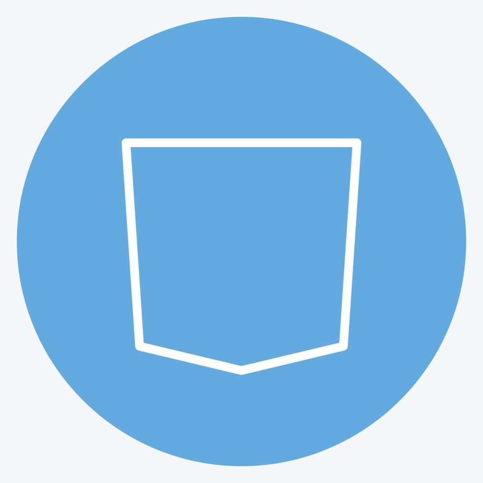 zak vierkant pictogram in trendy blauwe ogen stijl geïsoleerd op zachte blauwe achtergrond vector