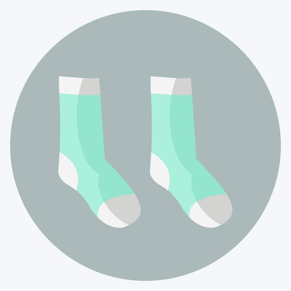 sokkenpictogram in trendy vlakke stijl geïsoleerd op zachte blauwe achtergrond vector