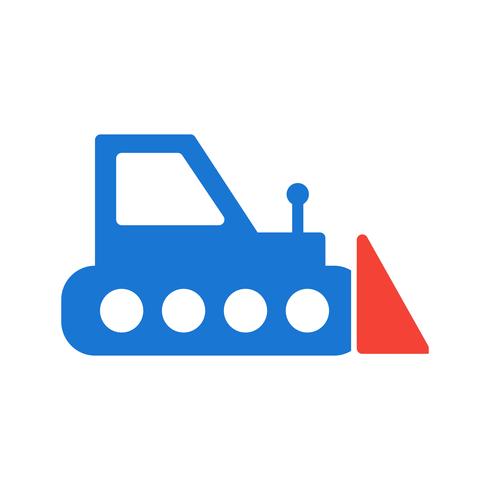 Bulldozer pictogram ontwerp vector