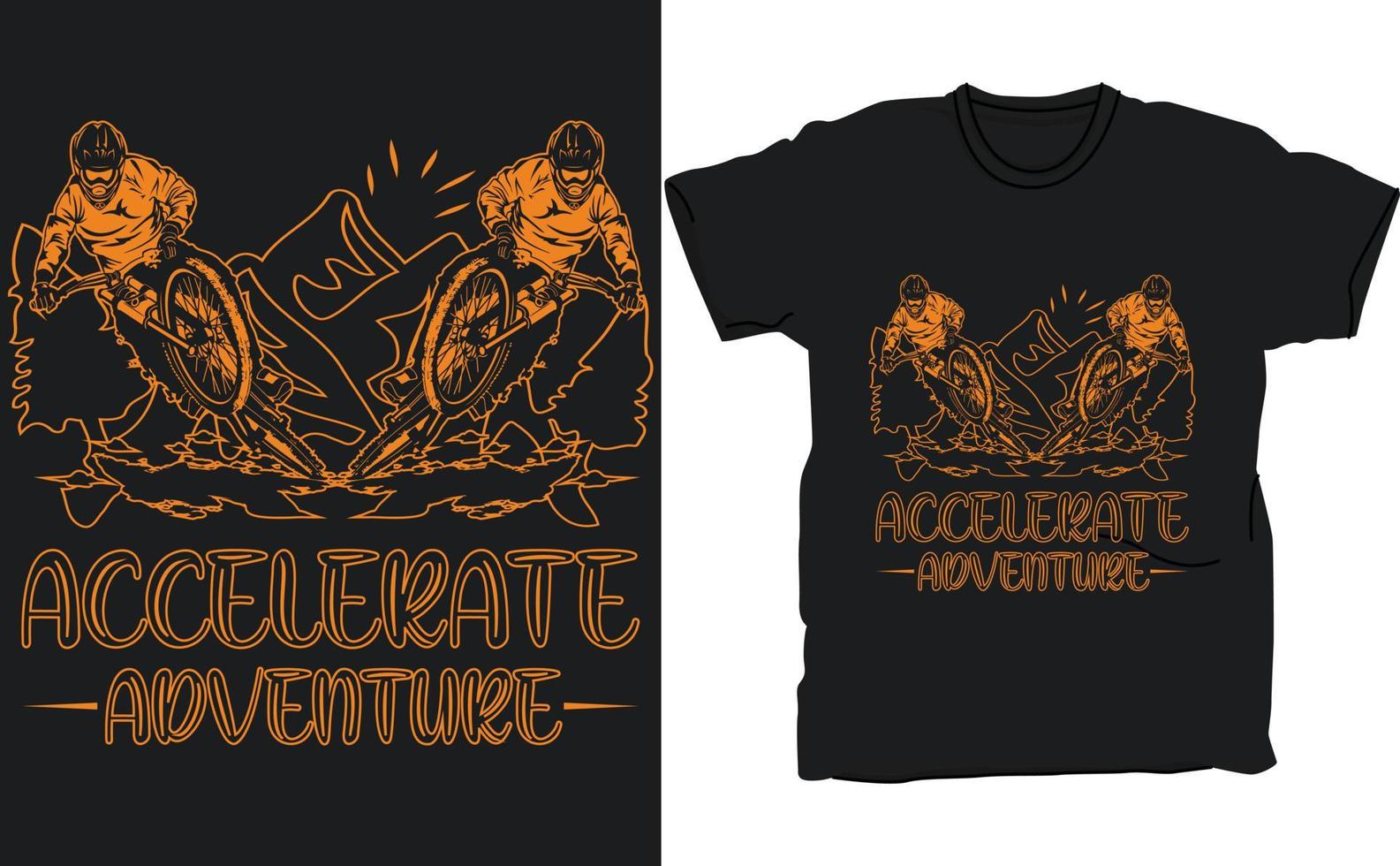 versnellen avontuur motorfiets vector t-shirt ontwerpsjabloon.